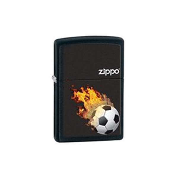 zippo-classic-fiery-soccer-black-matte-zippo-logo-windproof-lighter-model Fiery Soccer Black Matte Lighter