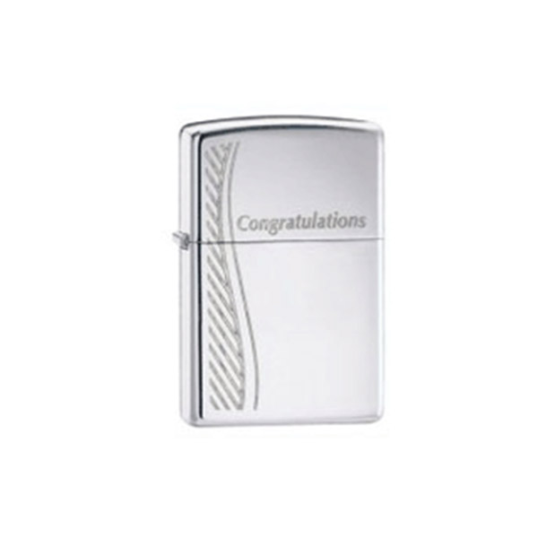 Zippo Congratulations Polished Chrome Lighter