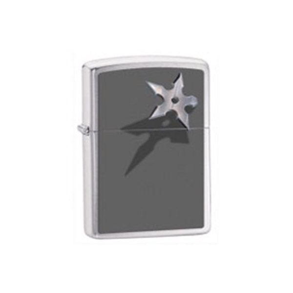 zippo-cornered-star-brushed-chrome-lighter-model Cornered Star Brushed Chrome Lighte