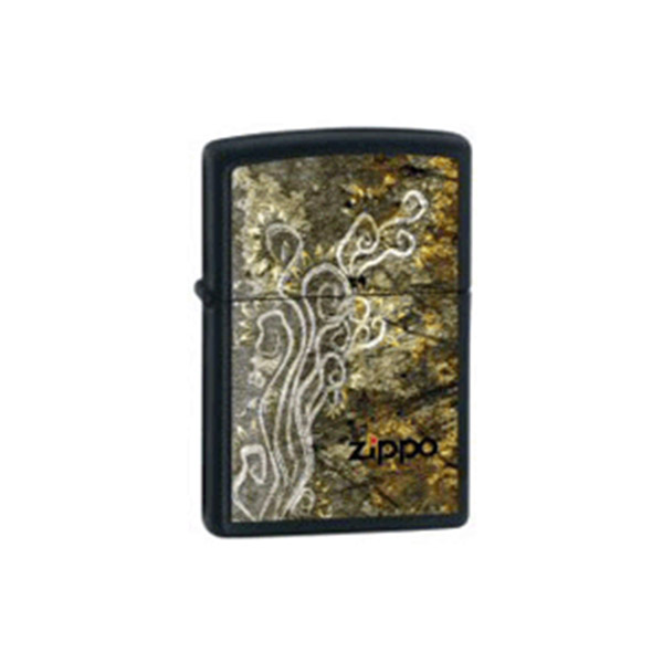 Zippo Scroll Black Matte Lighter